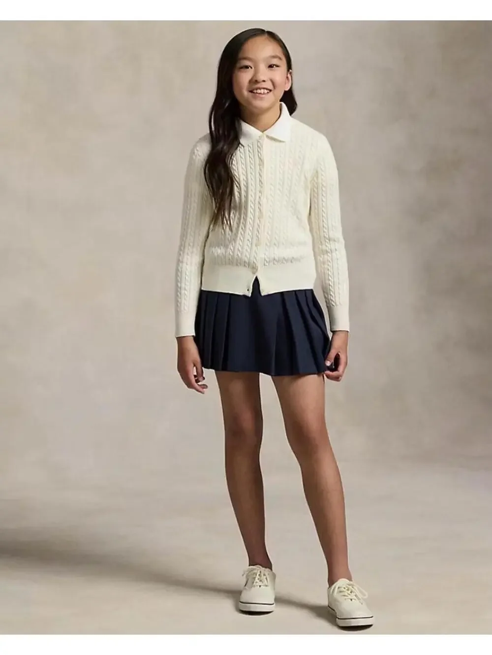 Polo Ralph Lauren Cotton Cable Cardigan Sweater Girl’s Size L12-14)